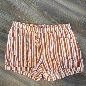 Striped Women's linen Shorts